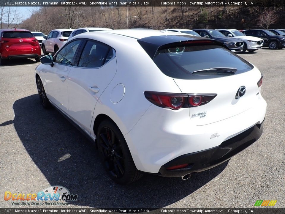 2021 Mazda Mazda3 Premium Hatchback AWD Snowflake White Pearl Mica / Black Photo #6