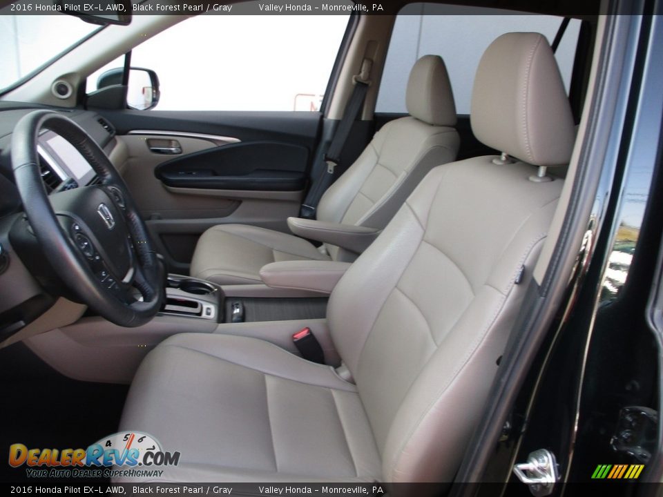 2016 Honda Pilot EX-L AWD Black Forest Pearl / Gray Photo #12