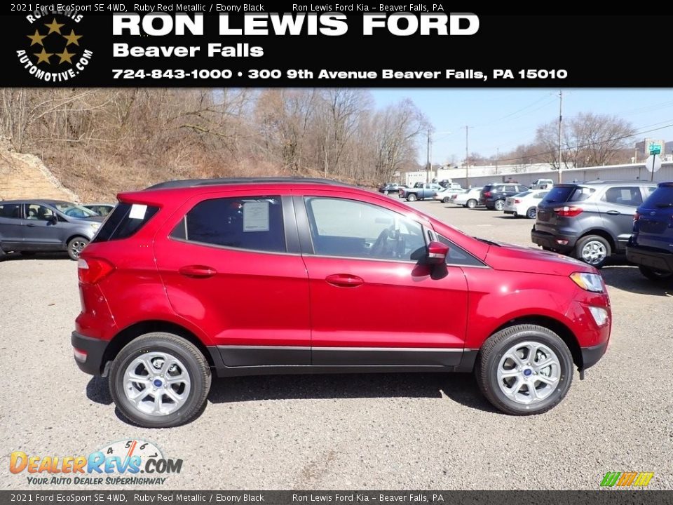 2021 Ford EcoSport SE 4WD Ruby Red Metallic / Ebony Black Photo #1