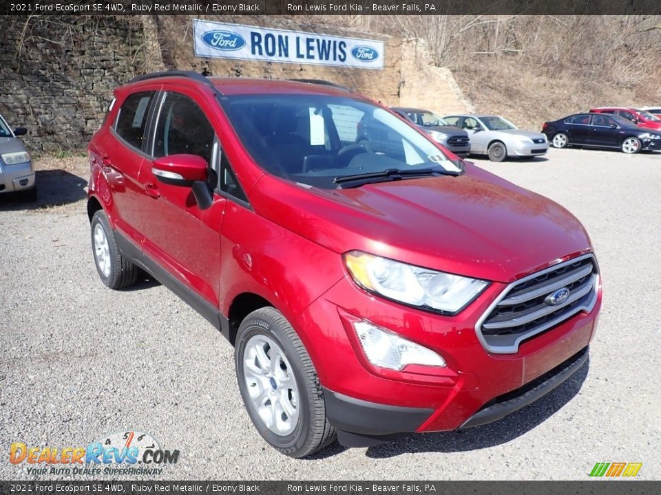 2021 Ford EcoSport SE 4WD Ruby Red Metallic / Ebony Black Photo #3