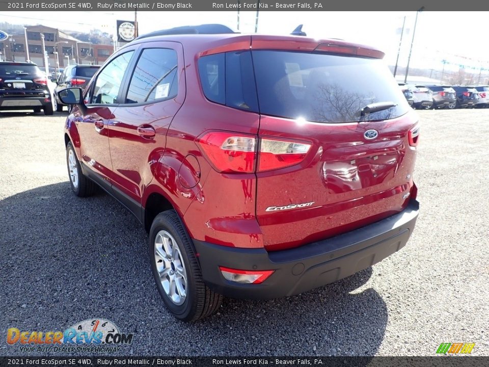 2021 Ford EcoSport SE 4WD Ruby Red Metallic / Ebony Black Photo #7