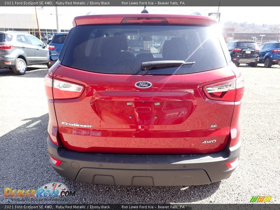 2021 Ford EcoSport SE 4WD Ruby Red Metallic / Ebony Black Photo #8
