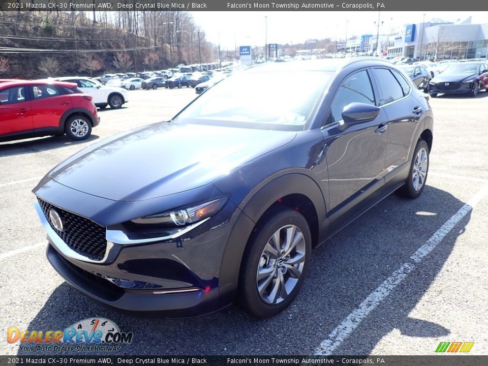 2021 Mazda CX-30 Premium AWD Deep Crystal Blue Mica / Black Photo #5