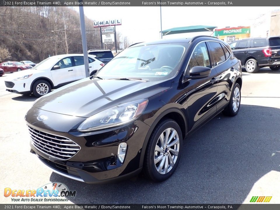 2021 Ford Escape Titanium 4WD Agate Black Metallic / Ebony/Sandstone Photo #4