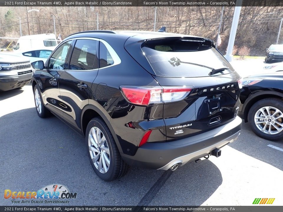 2021 Ford Escape Titanium 4WD Agate Black Metallic / Ebony/Sandstone Photo #5