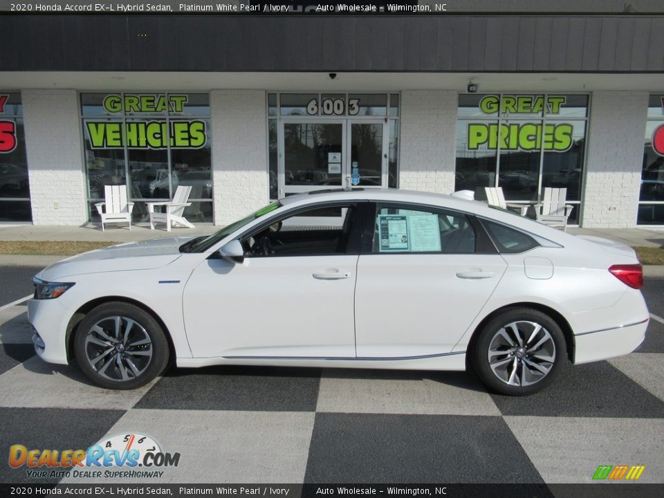 2020 Honda Accord EX-L Hybrid Sedan Platinum White Pearl / Ivory Photo #1