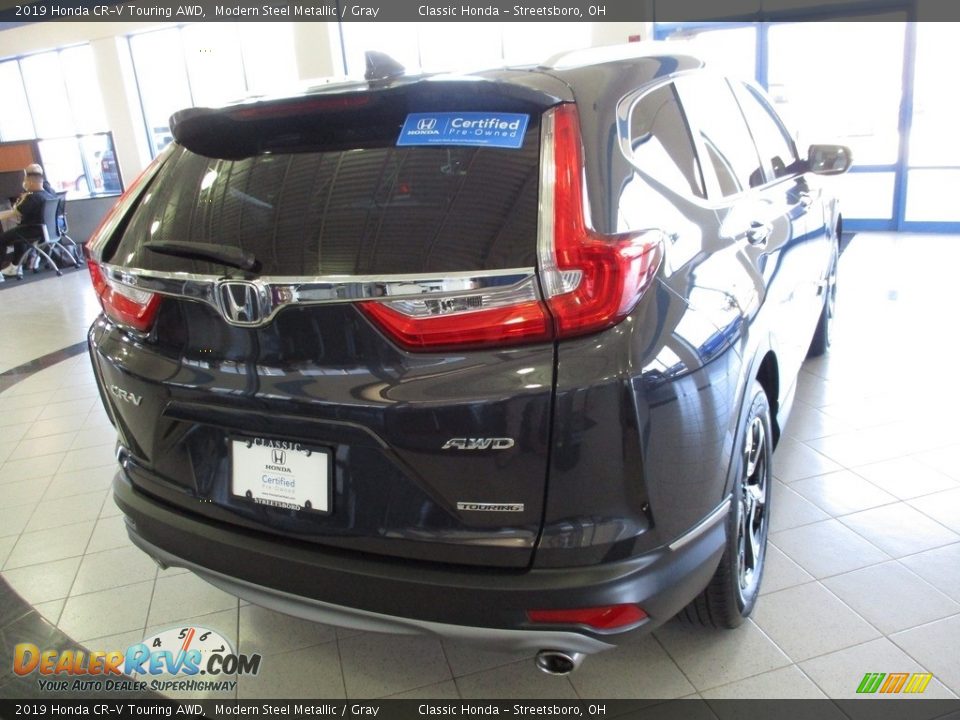 2019 Honda CR-V Touring AWD Modern Steel Metallic / Gray Photo #7