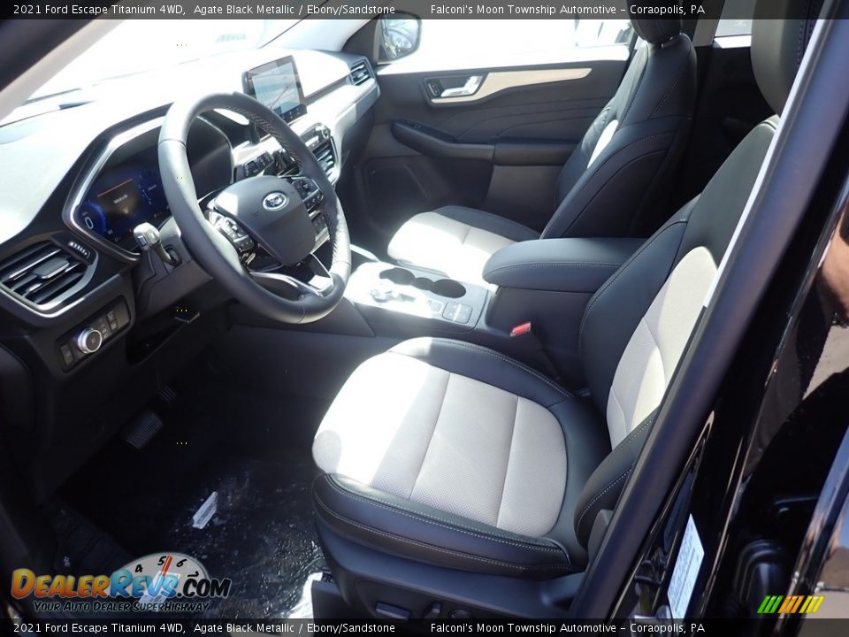2021 Ford Escape Titanium 4WD Agate Black Metallic / Ebony/Sandstone Photo #9
