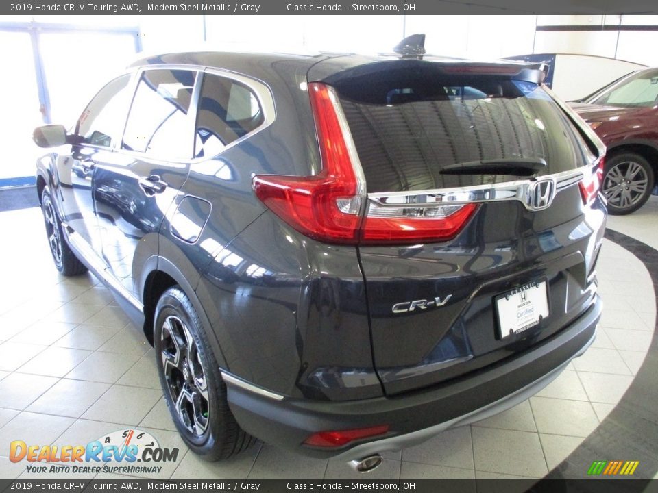 2019 Honda CR-V Touring AWD Modern Steel Metallic / Gray Photo #9