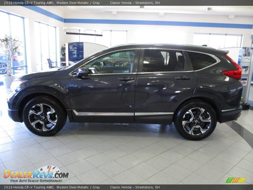 2019 Honda CR-V Touring AWD Modern Steel Metallic / Gray Photo #10