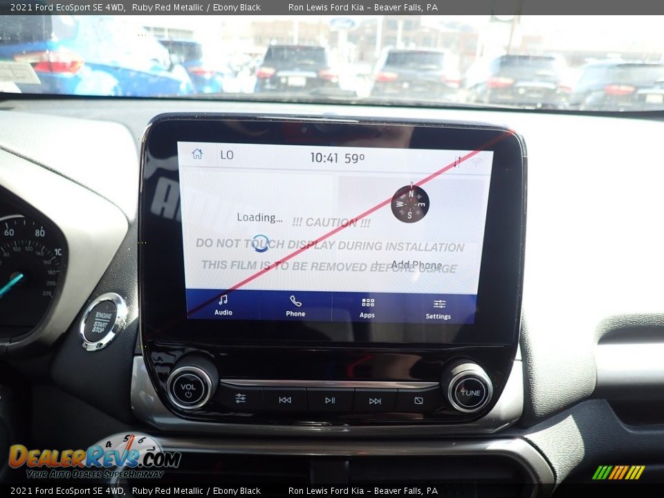 2021 Ford EcoSport SE 4WD Ruby Red Metallic / Ebony Black Photo #17