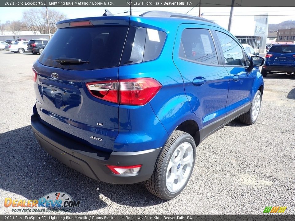 2021 Ford EcoSport SE Lightning Blue Metallic / Ebony Black Photo #2