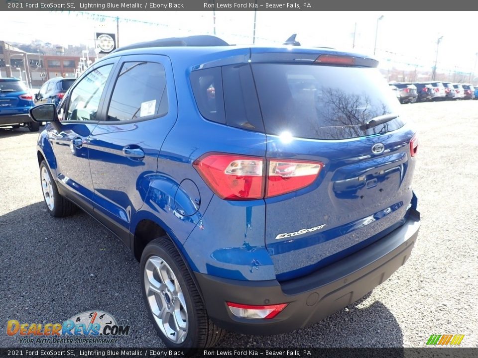 2021 Ford EcoSport SE Lightning Blue Metallic / Ebony Black Photo #7