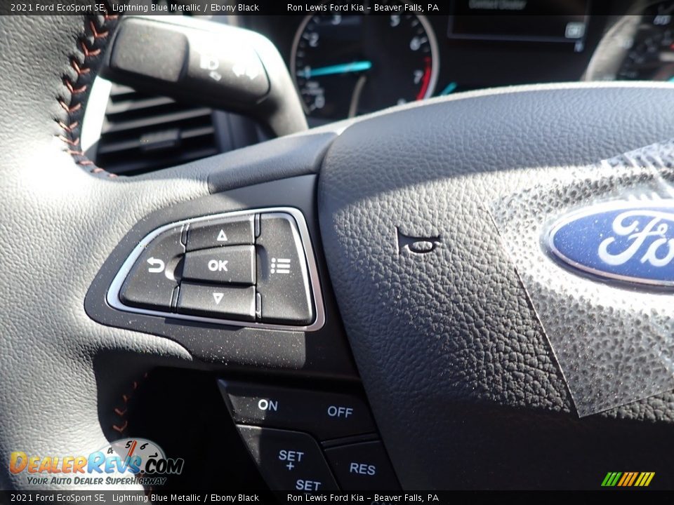 2021 Ford EcoSport SE Lightning Blue Metallic / Ebony Black Photo #20