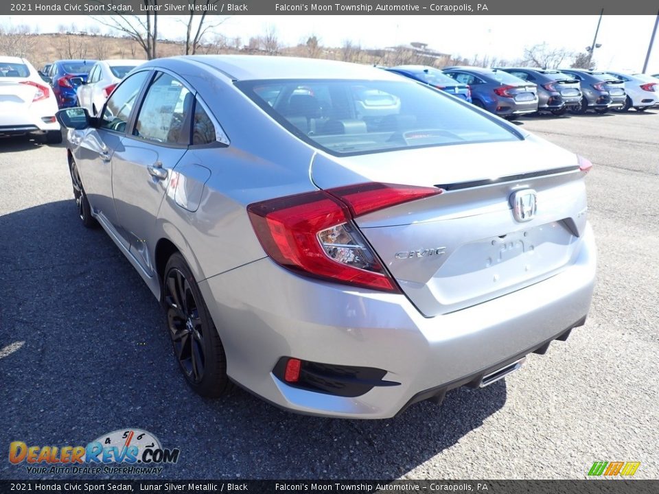 2021 Honda Civic Sport Sedan Lunar Silver Metallic / Black Photo #3