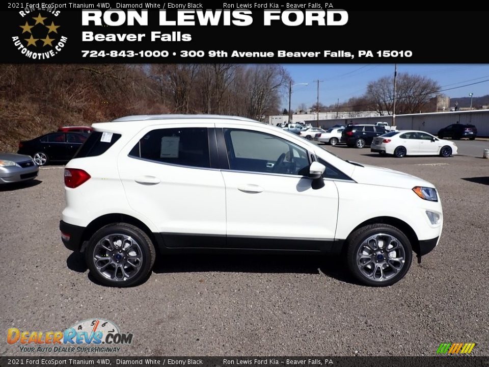 2021 Ford EcoSport Titanium 4WD Diamond White / Ebony Black Photo #1