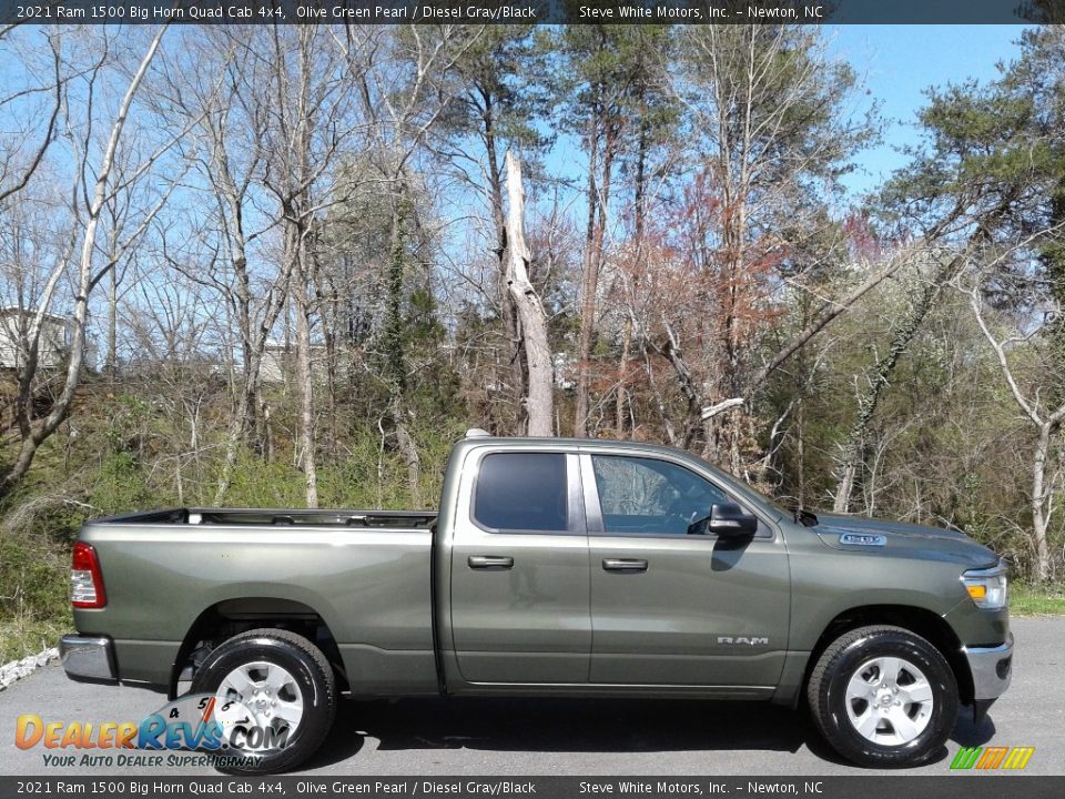 Olive Green Pearl 2021 Ram 1500 Big Horn Quad Cab 4x4 Photo #5