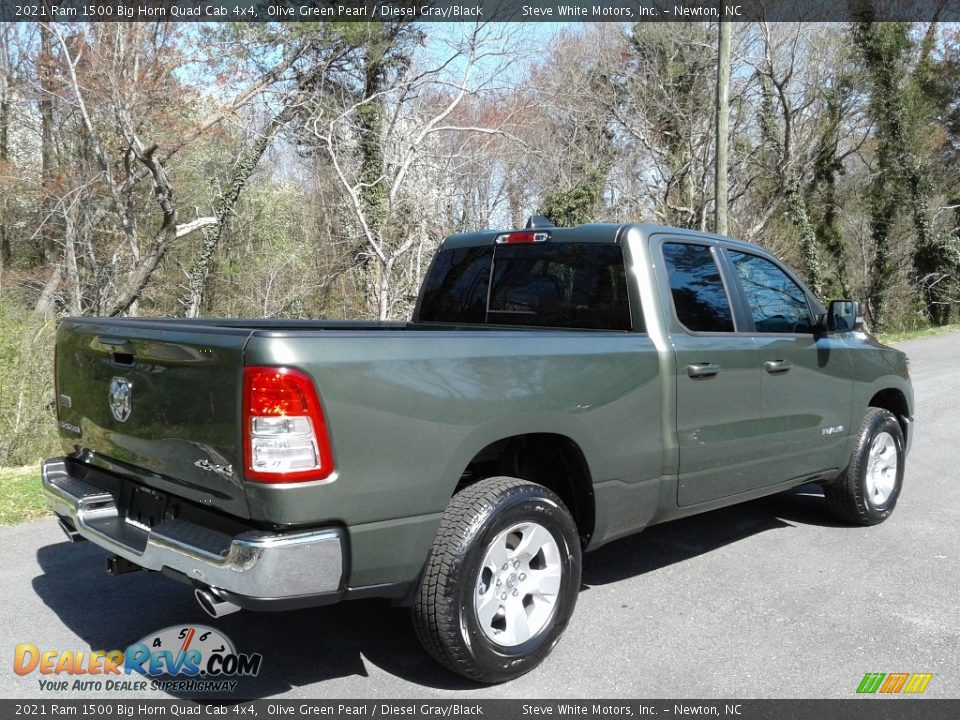 2021 Ram 1500 Big Horn Quad Cab 4x4 Olive Green Pearl / Diesel Gray/Black Photo #6