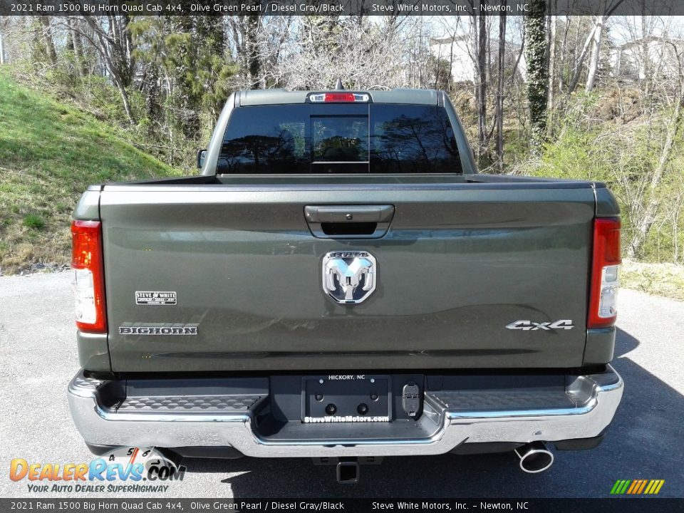 2021 Ram 1500 Big Horn Quad Cab 4x4 Olive Green Pearl / Diesel Gray/Black Photo #7