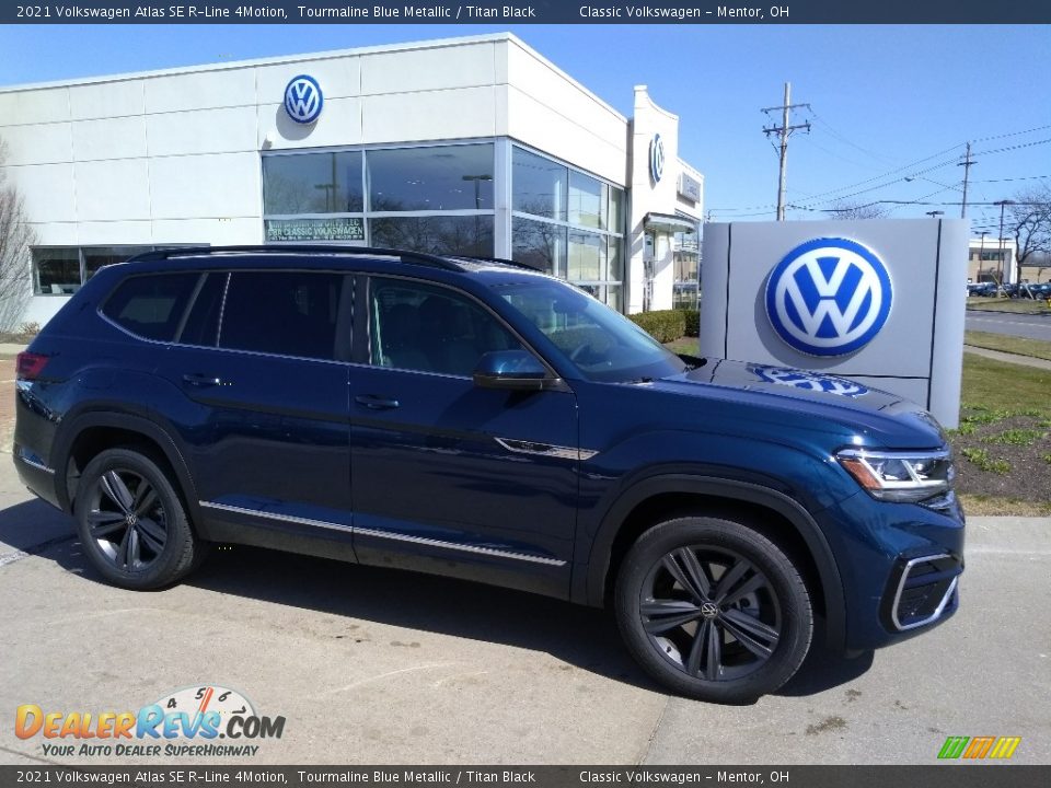 Tourmaline Blue Metallic 2021 Volkswagen Atlas SE R-Line 4Motion Photo #1