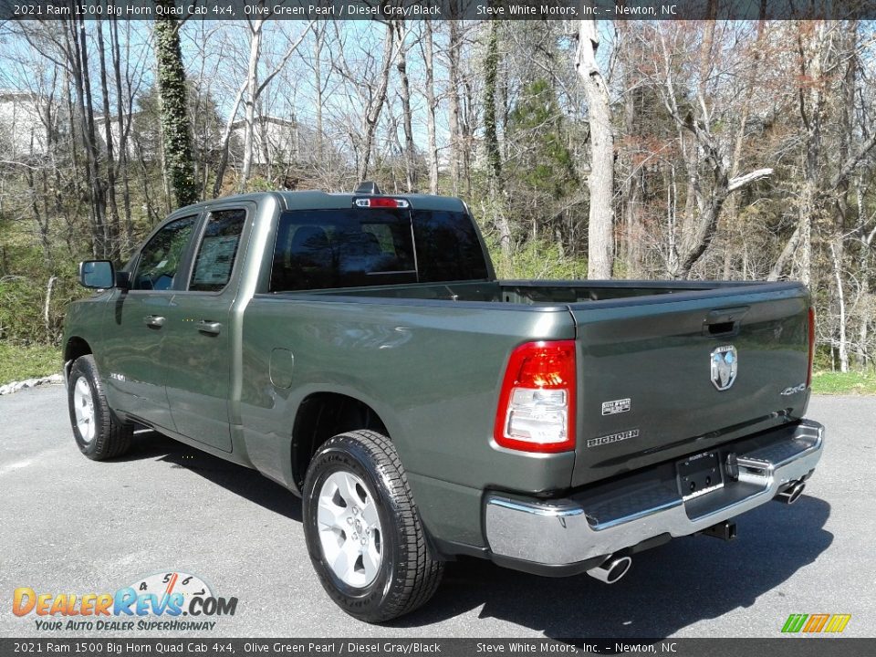2021 Ram 1500 Big Horn Quad Cab 4x4 Olive Green Pearl / Diesel Gray/Black Photo #9