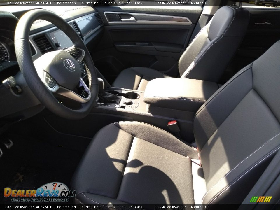 2021 Volkswagen Atlas SE R-Line 4Motion Tourmaline Blue Metallic / Titan Black Photo #3