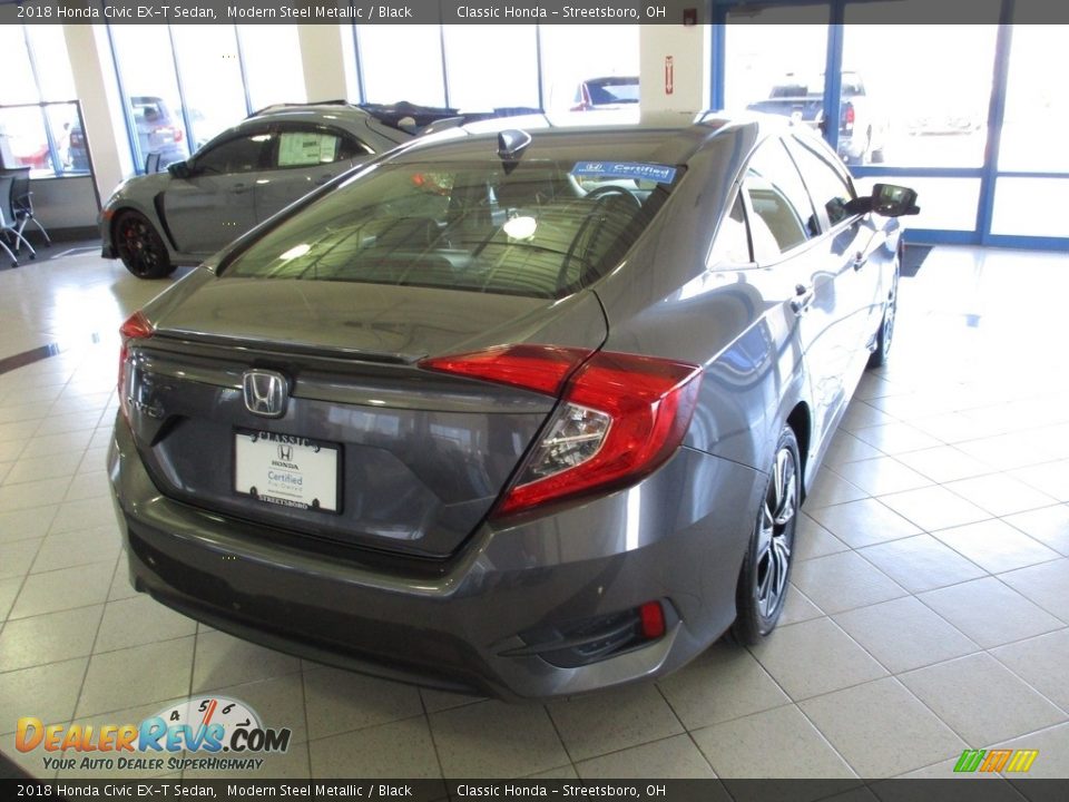 2018 Honda Civic EX-T Sedan Modern Steel Metallic / Black Photo #7