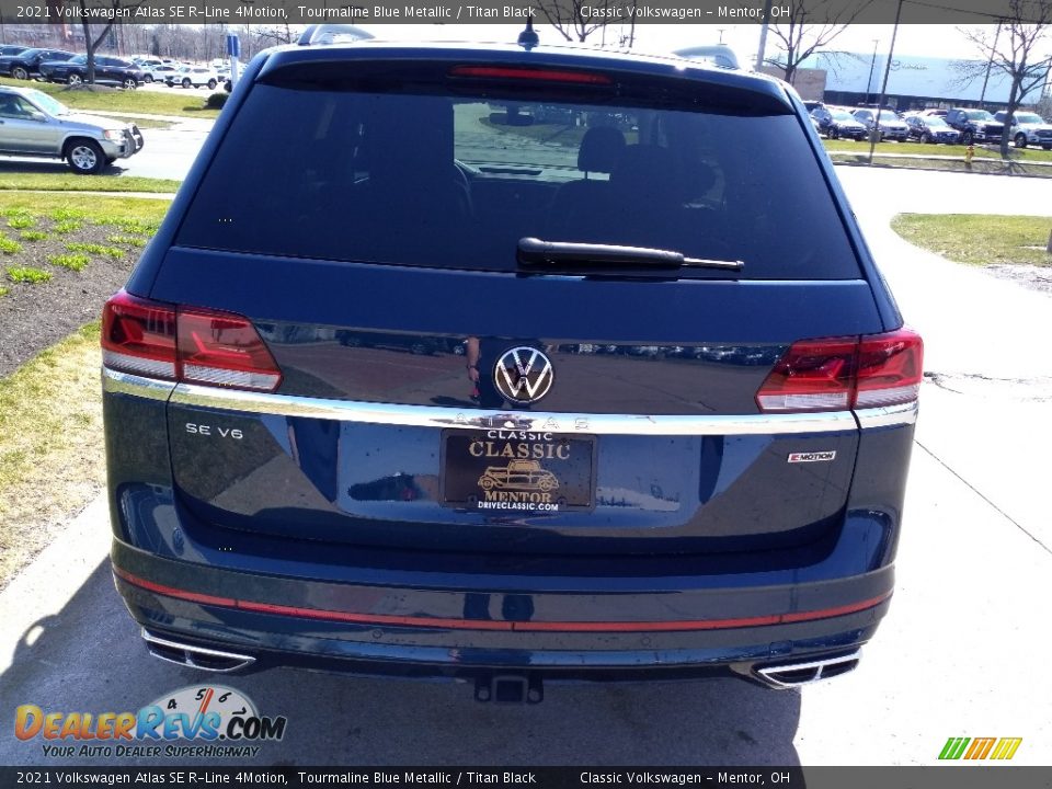 2021 Volkswagen Atlas SE R-Line 4Motion Tourmaline Blue Metallic / Titan Black Photo #5
