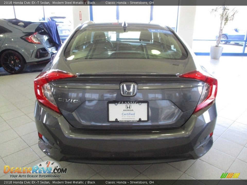 2018 Honda Civic EX-T Sedan Modern Steel Metallic / Black Photo #8