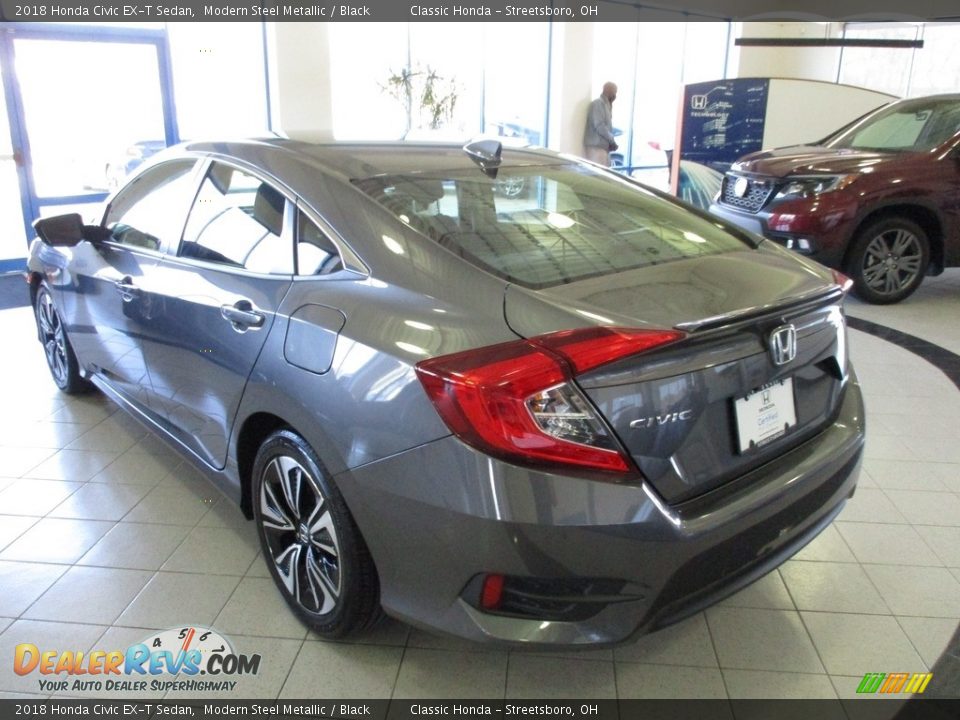 2018 Honda Civic EX-T Sedan Modern Steel Metallic / Black Photo #9