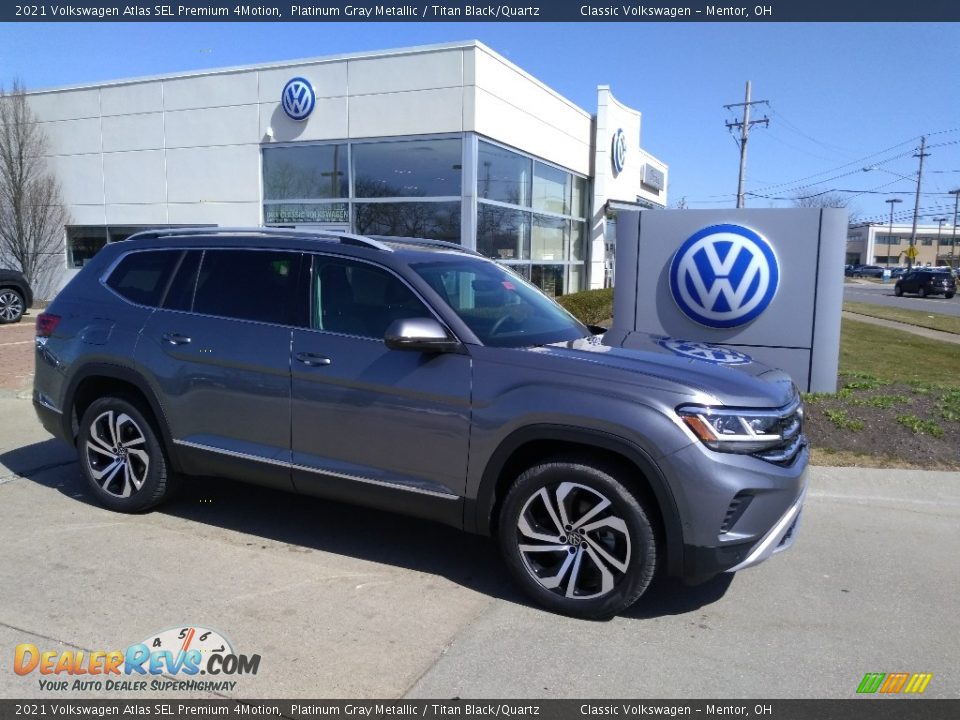 Platinum Gray Metallic 2021 Volkswagen Atlas SEL Premium 4Motion Photo #1