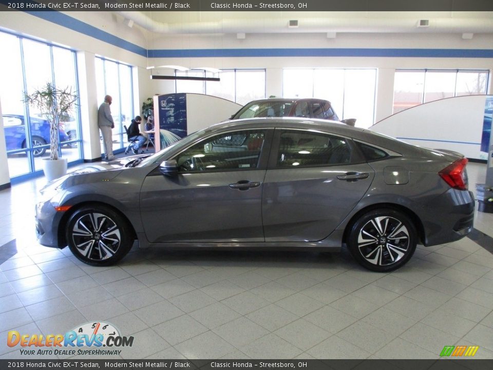 2018 Honda Civic EX-T Sedan Modern Steel Metallic / Black Photo #10