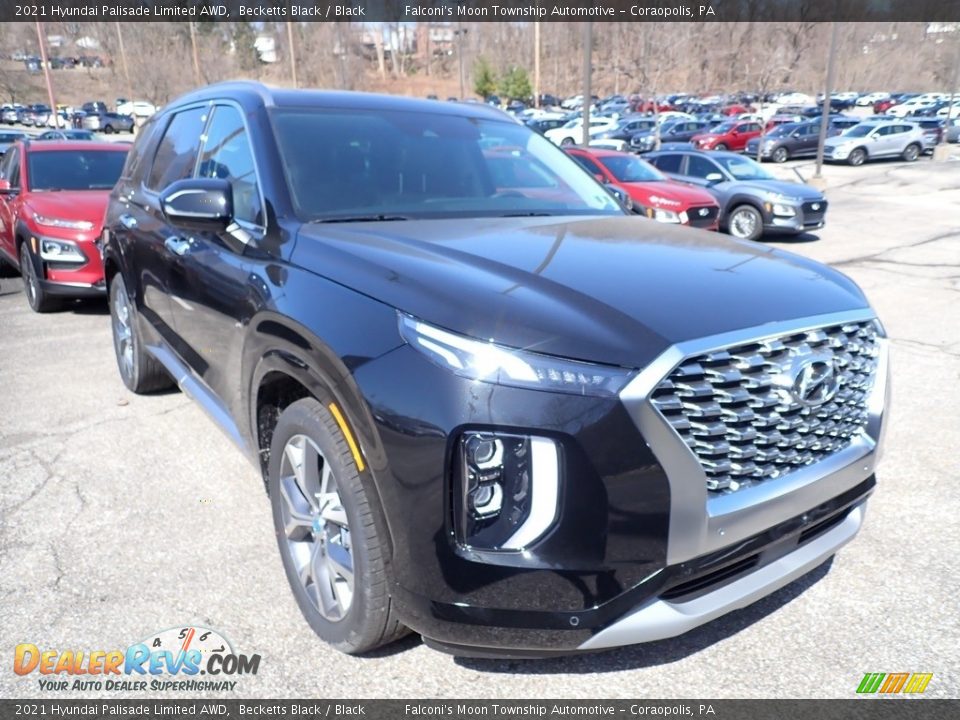 2021 Hyundai Palisade Limited AWD Becketts Black / Black Photo #3