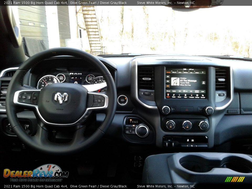 2021 Ram 1500 Big Horn Quad Cab 4x4 Olive Green Pearl / Diesel Gray/Black Photo #17