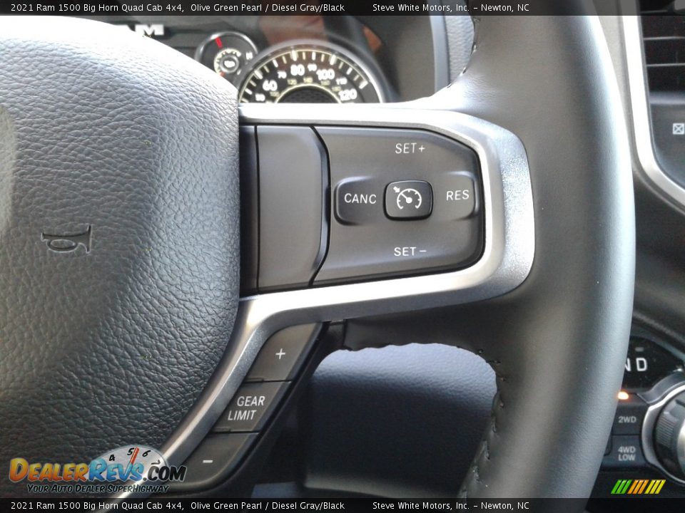 2021 Ram 1500 Big Horn Quad Cab 4x4 Olive Green Pearl / Diesel Gray/Black Photo #19