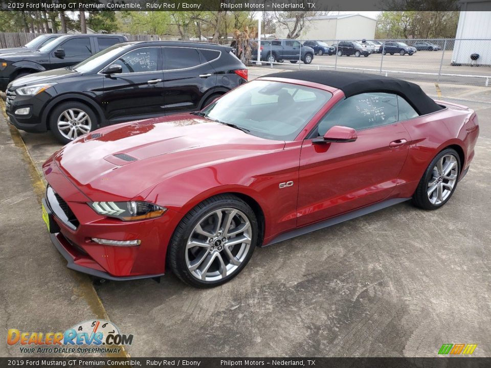 2019 Ford Mustang GT Premium Convertible Ruby Red / Ebony Photo #2