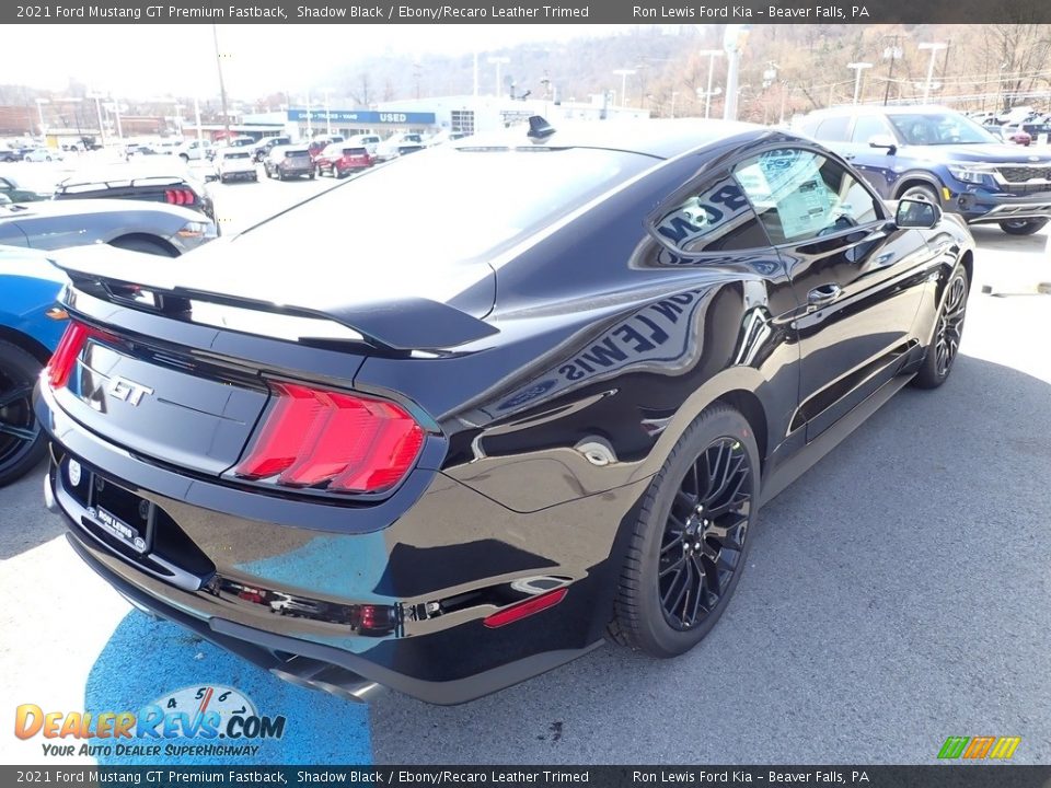2021 Ford Mustang GT Premium Fastback Shadow Black / Ebony/Recaro Leather Trimed Photo #2