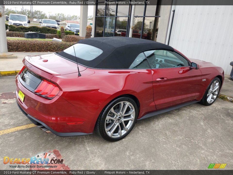 2019 Ford Mustang GT Premium Convertible Ruby Red / Ebony Photo #3