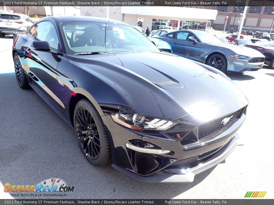 2021 Ford Mustang GT Premium Fastback Shadow Black / Ebony/Recaro Leather Trimed Photo #3