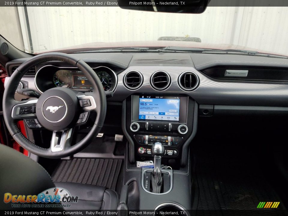 Dashboard of 2019 Ford Mustang GT Premium Convertible Photo #5