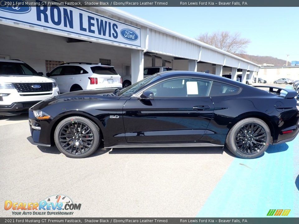2021 Ford Mustang GT Premium Fastback Shadow Black / Ebony/Recaro Leather Trimed Photo #6