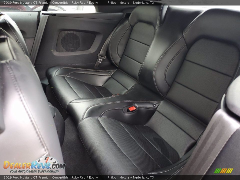 Rear Seat of 2019 Ford Mustang GT Premium Convertible Photo #6