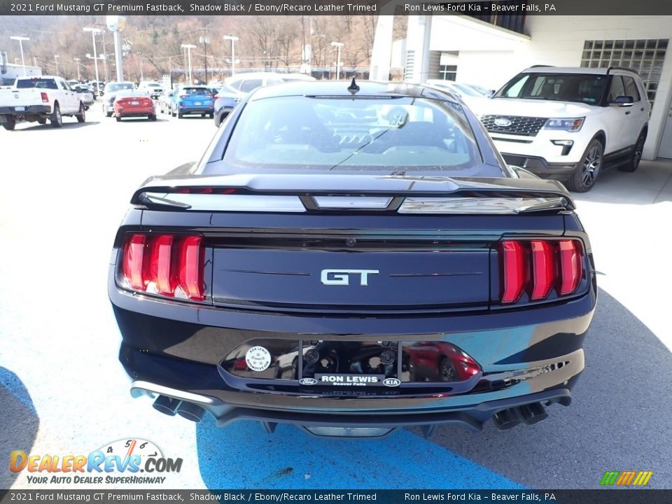 2021 Ford Mustang GT Premium Fastback Shadow Black / Ebony/Recaro Leather Trimed Photo #8