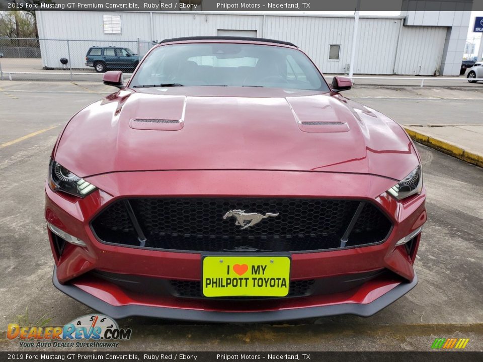 2019 Ford Mustang GT Premium Convertible Ruby Red / Ebony Photo #9