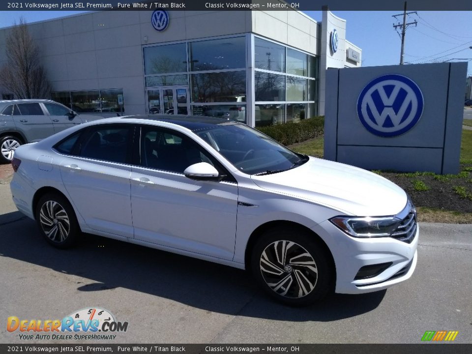 Pure White 2021 Volkswagen Jetta SEL Premium Photo #1