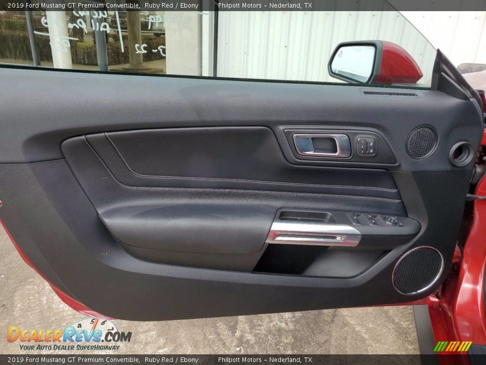 Door Panel of 2019 Ford Mustang GT Premium Convertible Photo #13