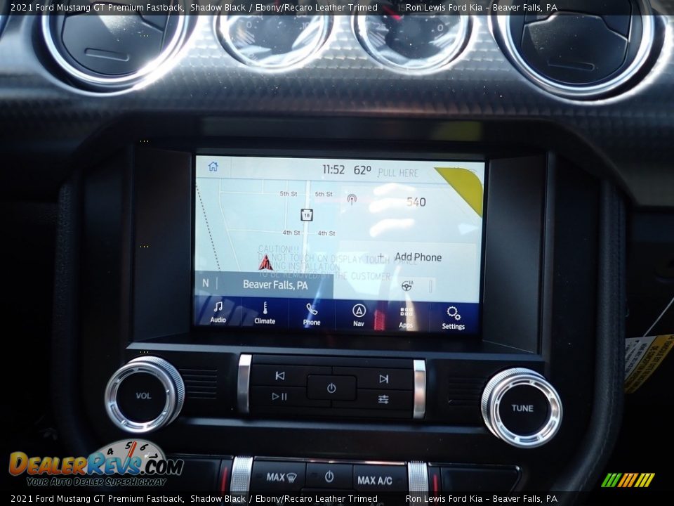2021 Ford Mustang GT Premium Fastback Shadow Black / Ebony/Recaro Leather Trimed Photo #16