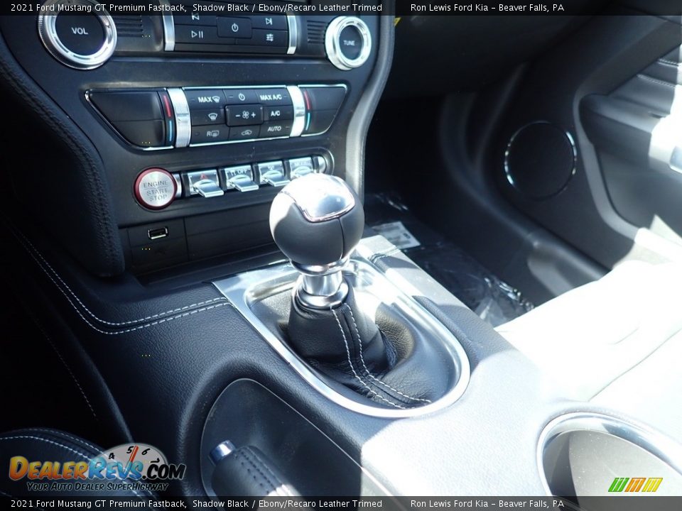 2021 Ford Mustang GT Premium Fastback Shadow Black / Ebony/Recaro Leather Trimed Photo #18