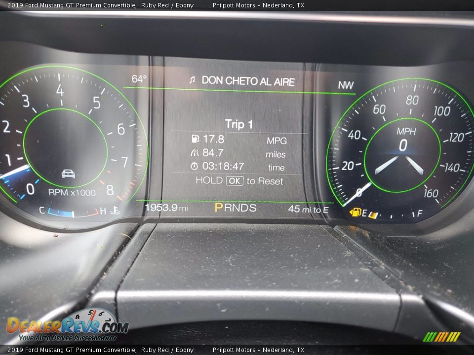 2019 Ford Mustang GT Premium Convertible Gauges Photo #18