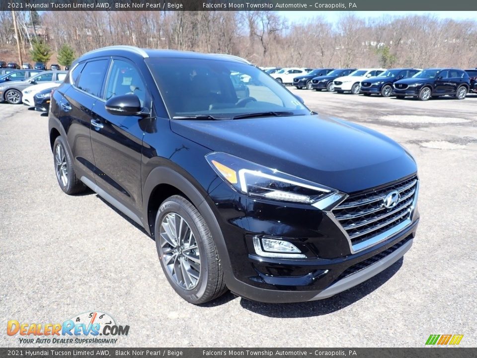2021 Hyundai Tucson Limited AWD Black Noir Pearl / Beige Photo #3